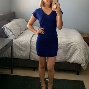 Forever21 Cobalt Blue Dress with Gold Details